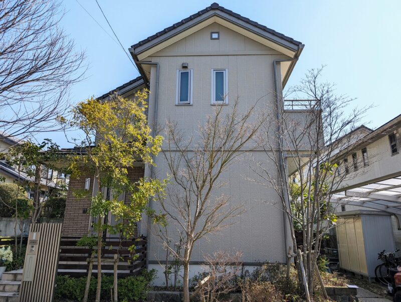 サンドベージュの外壁塗装、トヨタホーム