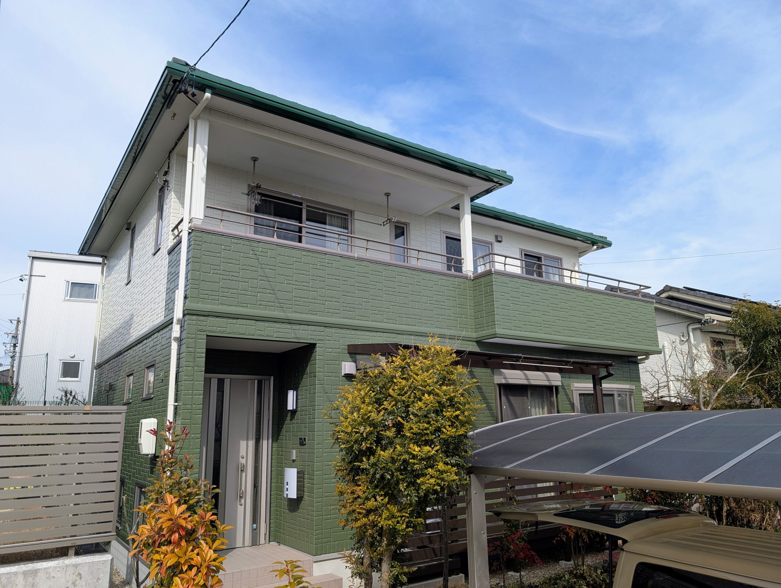 トヨタホーム、グリーンの外壁塗装